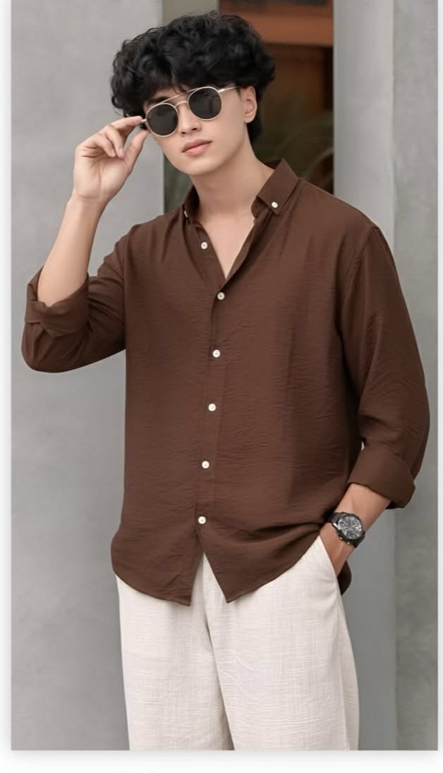 Mens brown shirt
