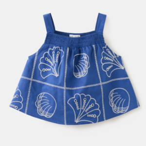 Girls Floral Embroidered Pure Cotton Top